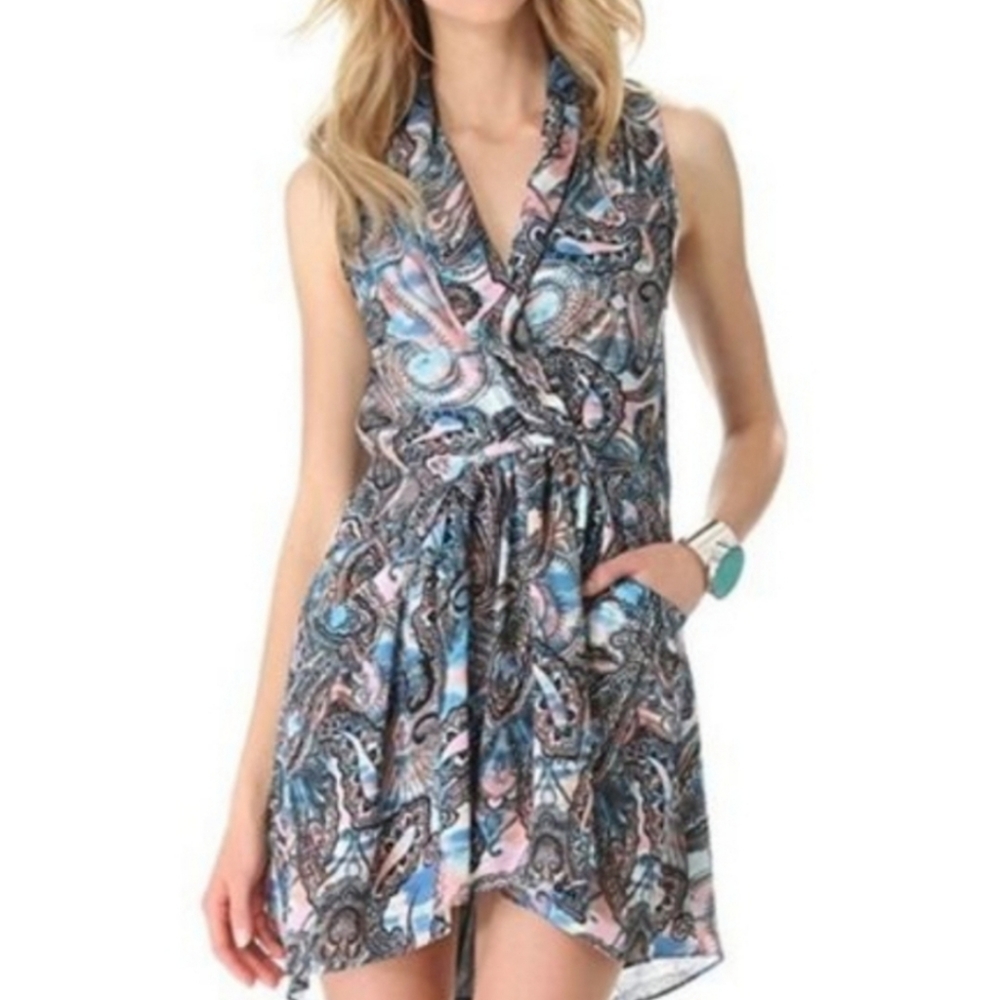 Rebecca Minkoff Silk Mojabe Paisley Dress‎ Size 2